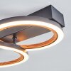 Galor Deckenleuchte LED Holzoptik, Schwarz, 1-flammig