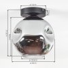 Ripoll Deckenleuchte Glas 20 cm Rauchfarben, 1-flammig