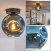 Ripoll Deckenleuchte Glas 20 cm Blau, 1-flammig