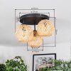 Basto Deckenleuchte 15 cm Naturfarben, 3-flammig