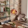 Ripoll Hängeleuchte Glas 25 cm Klar, Kupferfarben, 1-flammig