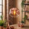 Ripoll Hängeleuchte Glas 25 cm Klar, Kupferfarben, 1-flammig