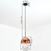 Ripoll Hängeleuchte Glas 25 cm Klar, Kupferfarben, 1-flammig