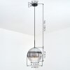Koyoto Hängeleuchte Glas 30 cm Klar, Rauchfarben, 1-flammig