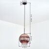 Koyoto Hängeleuchte Glas 30 cm Kupferfarben, 1-flammig