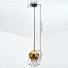 Ripoll Hängeleuchte Glas 20 cm Gold, 1-flammig