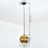 Koyoto Hängeleuchte Glas 25 cm Gold, 1-flammig