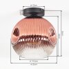 Ripoll Deckenleuchte Glas 25 cm Klar, Kupferfarben, 1-flammig