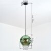 Ripoll Hängeleuchte Glas 30 cm Grün, 1-flammig