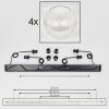 Koyoto Hängeleuchte Glas 25 cm Klar, 4-flammig