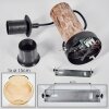 Koyoto Wandleuchte Glas 15 cm 2er Set Naturfarben, Schwarz, 1-flammig