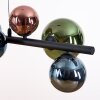 Chehalis Pendelleuchte Glas 10 cm, 12 cm, 15 cm Blau, Grün, Kupferfarben, 8-flammig