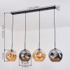 Ripoll Hängeleuchte Glas 30 cm Bernsteinfarben, Rauchfarben, 4-flammig