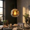 Ripoll Hängeleuchte Glas 30 cm Gold, Klar, 1-flammig