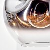 Ripoll Hängeleuchte Glas 30 cm Chrom, Klar, Rauchfarben, 1-flammig