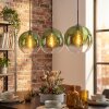 Koyoto Hängeleuchte Glas 30 cm Grün, Klar, 3-flammig