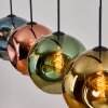 Ripoll Hängeleuchte Glas 30 cm Blau, Gold, Grün, Kupferfarben, 4-flammig