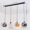 Ripoll Hängeleuchte Glas 25 cm Bernsteinfarben, Klar, Rauchfarben, 4-flammig