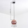 Ripoll Hängeleuchte Glas 25 cm Kupferfarben, 1-flammig