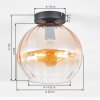 Koyoto Deckenleuchte Glas 25 cm Bernsteinfarben, Klar, 1-flammig