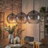 Koyoto Hängeleuchte Glas 25 cm Klar, Rauchfarben, 3-flammig