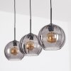 Koyoto Hängeleuchte Glas 25 cm Rauchfarben, 3-flammig