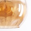 Koyoto Hängeleuchte Glas 25 cm Bernsteinfarben, Klar, Rauchfarben, 3-flammig