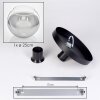 Koyoto Deckenleuchte Glas 25 cm Klar, Rauchfarben, 1-flammig