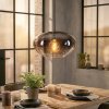 Mertola Hängeleuchte Glas 35 cm Klar, Rauchfarben, 1-flammig