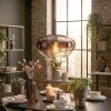 Mertola Hängeleuchte Glas 35 cm Klar, Rauchfarben, 1-flammig