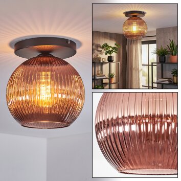Koyoto Deckenleuchte Glas 25 cm Kupferfarben, 1-flammig