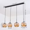 Ripoll Hängeleuchte Glas 25 cm Bernsteinfarben, 4-flammig