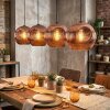 Ripoll Hängeleuchte Glas 30 cm Kupferfarben, 4-flammig