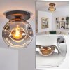 Ripoll Deckenleuchte Glas 25 cm Klar, Rauchfarben, 1-flammig