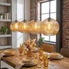 Ripoll Hängeleuchte Glas 30 cm Bernsteinfarben, 4-flammig