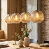 Ripoll Hängeleuchte Glas 30 cm Bernsteinfarben, 4-flammig