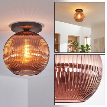 Koyoto Deckenleuchte Glas 30 cm Kupferfarben, 1-flammig