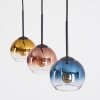 Koyoto Hängeleuchte Glas 15 cm Blau, Gold, Klar, Kupferfarben, 3-flammig