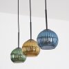 Koyoto Hängeleuchte Glas 15 cm Blau, Gold, Grün, 3-flammig