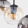 Koyoto Hängeleuchte Glas 15 cm Bernsteinfarben, Klar, Rauchfarben, 3-flammig