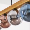 Gastor Hängeleuchte Glas 15 cm Naturfarben, Schwarz, 5-flammig