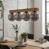 Gastor Hängeleuchte Glas 15 cm Naturfarben, Schwarz, 4-flammig