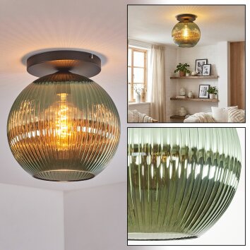 Koyoto Deckenleuchte Glas 30 cm Grün, 1-flammig