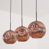 Ripoll Hängeleuchte Glas 30 cm Kupferfarben, 3-flammig