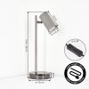 Javel Tischleuchte 2-er Set LED Chrom, Grau, 1-flammig