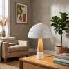 Pilzlampe Forgek Tischleuchte Holzoptik, Sandfarben, 1-flammig
