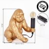 Lampe Affe Zarik Tischleuchte 2-er Set Gold, Schwarz, 1-flammig