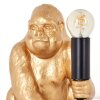 Lampe Affe Zarik Tischleuchte 2-er Set Gold, Schwarz, 1-flammig