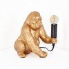 Lampe Affe Zarik Tischleuchte 2-er Set Gold, Schwarz, 1-flammig