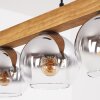 Koyoto Hängeleuchte Glas 15 cm Naturfarben, Schwarz, 4-flammig